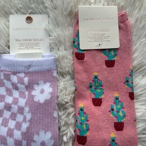 American Eagle Outfitters Crew Socks - Pink, Red